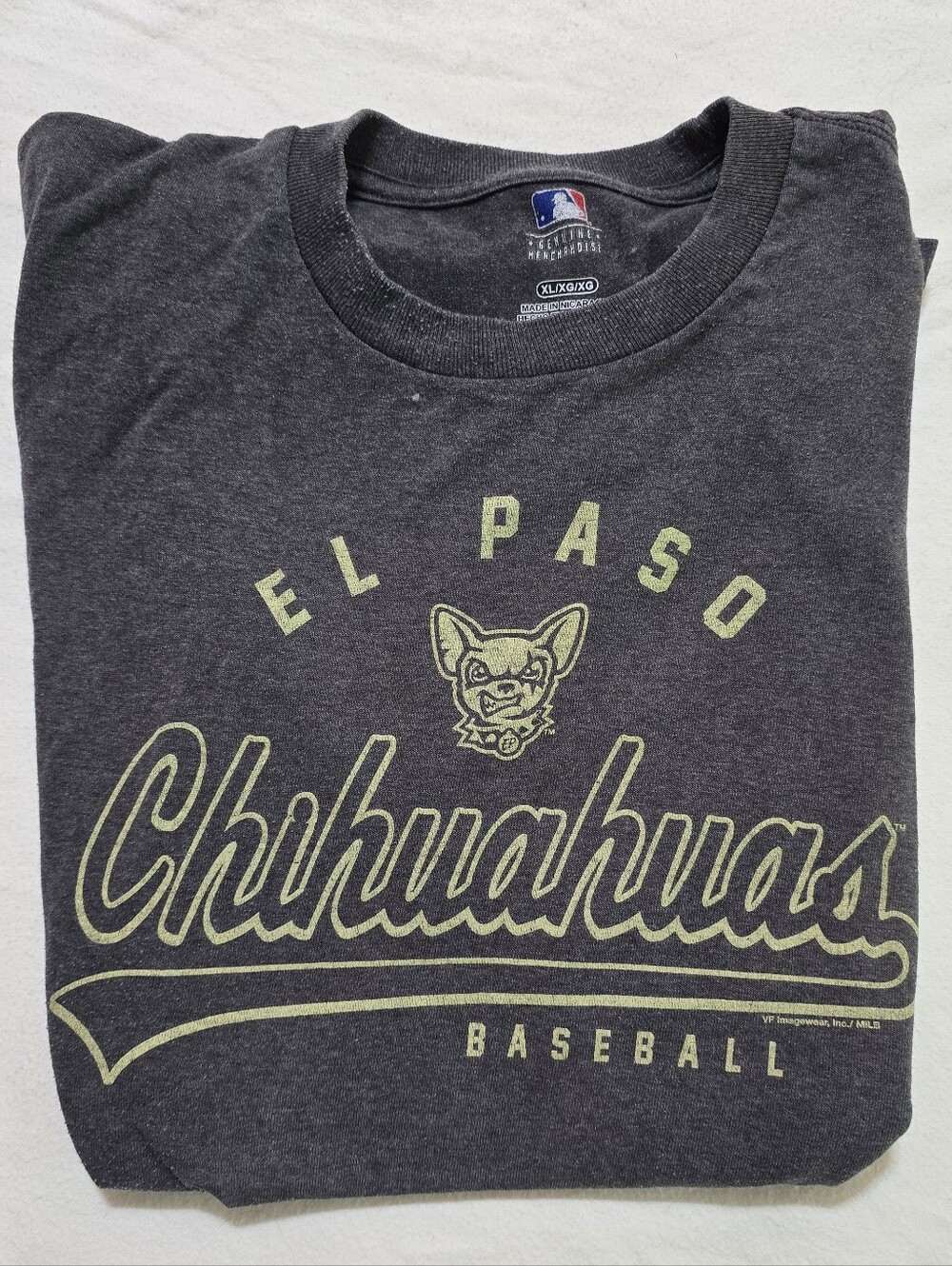 El Paso Chihuahuas Graphic T-Shirt – Men's XL – Charcoal Heather – MiLB Baseball